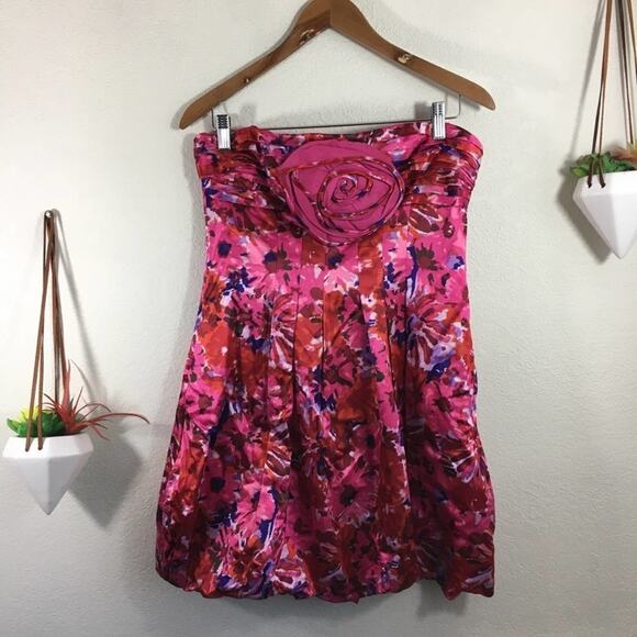 NWT BCBGMAXAZRIA Begonia floral mini dress - Picture 3 of 7